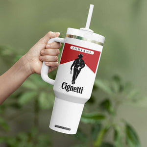 Cignetti Walking Retro Red Box Tumbler With Handle Indiana Game Day Sports Fan TS02 Print Your Wear