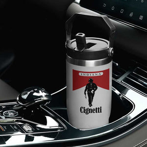 Cignetti Walking Retro Red Box Flip Straw Tumbler Indiana Game Day Sports Fan TS02 Print Your Wear