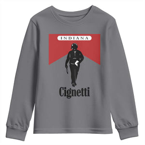 Cignetti Walking Retro Red Box Youth Sweatshirt Indiana Game Day Sports Fan TS02 Charcoal Print Your Wear