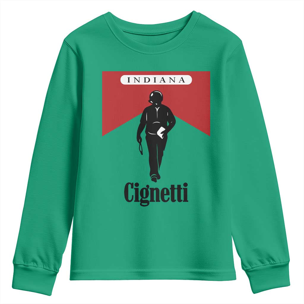 Cignetti Walking Retro Red Box Youth Sweatshirt Indiana Game Day Sports Fan TS02 Irish Green Print Your Wear
