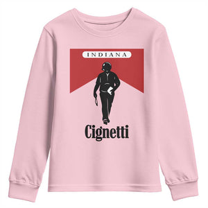 Cignetti Walking Retro Red Box Youth Sweatshirt Indiana Game Day Sports Fan TS02 Light Pink Print Your Wear