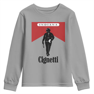 Cignetti Walking Retro Red Box Youth Sweatshirt Indiana Game Day Sports Fan TS02 Sport Gray Print Your Wear