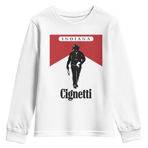 Cignetti Walking Retro Red Box Youth Sweatshirt Indiana Game Day Sports Fan TS02 White Print Your Wear