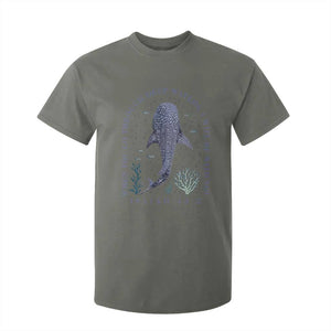 Inspirational Christian Bible Verse Isaiah 43:2 Whale Shark T Shirt For Kid When You Go Through Deep Waters I Will Be With You TS02 Military Green Print Your Wear