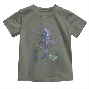 Inspirational Christian Bible Verse Isaiah 43:2 Whale Shark Toddler T Shirt When You Go Through Deep Waters I Will Be With You TS02 Military Green Print Your Wear
