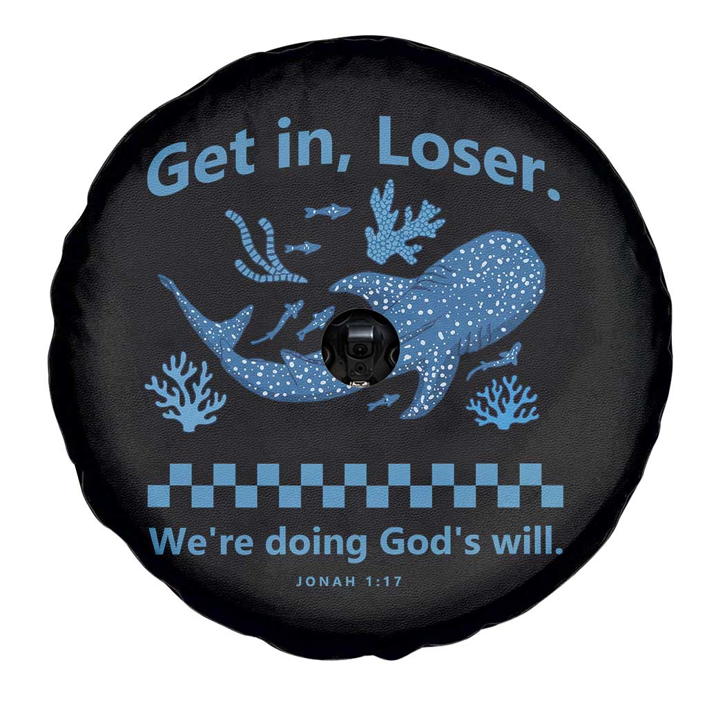 Funny Whale Shark Christian Bible Jonah 1:17 Spare Tire Cover Get In Loser We're Doing God's Will TS02 Print Your Wear