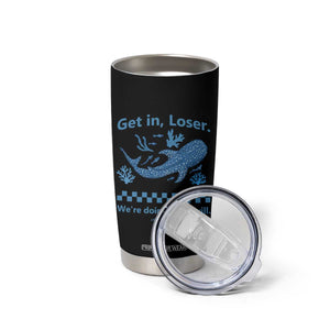 Funny Whale Shark Christian Bible Jonah 1:17 Tumbler Cup Get In Loser We're Doing God's Will TS02 Print Your Wear