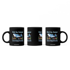 Colorful Whale Shark Christian Bible Jonah 1:17 Coffee Mug Funny Get In Loser We're Doing God's Will TS02 Print Your Wear