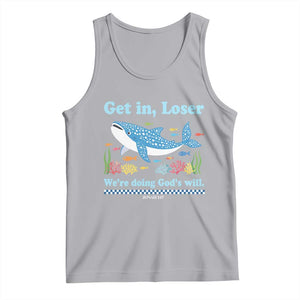 Colorful Whale Shark Christian Bible Jonah 1:17 Tank Top Funny Get In Loser We're Doing God's Will TS02 Athletic Heather Print Your Wear