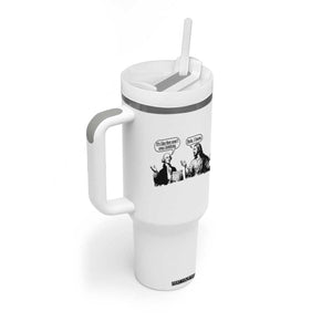 Funny George Washington and Jesus Conversation Tumbler With Handle Dude I Know Founding Values and Faith Political Commentary TS02 Print Your Wear