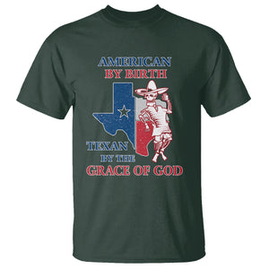 Texas Skeleton T Shirt American By Birth Texan By The Grace Of God Texas Flag TS02 Dark Forest Green Printyourwear