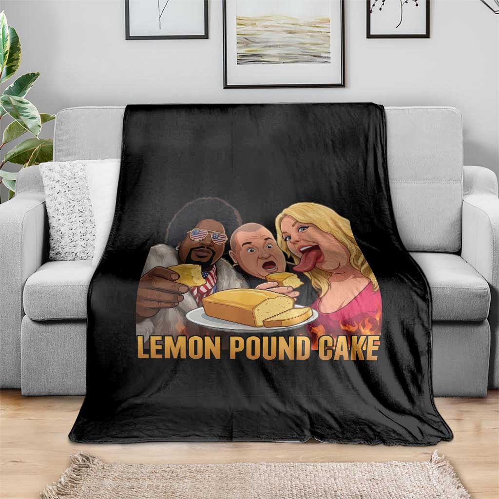 Funny Lemon Pound Cake Meme Throw Blanket Retro Edgy Music Humor Gift for Party Lovers TS02 Print Your Wear