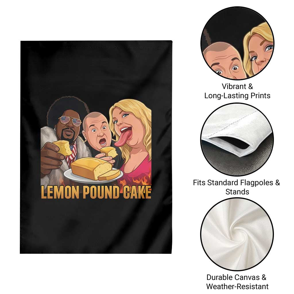 Funny Lemon Pound Cake Meme Garden Flag Retro Edgy Music Humor Gift for Party Lovers TS02 Print Your Wear