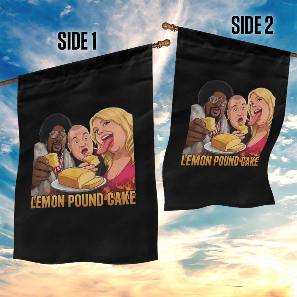 Funny Lemon Pound Cake Meme Garden Flag Retro Edgy Music Humor Gift for Party Lovers TS02 Print Your Wear