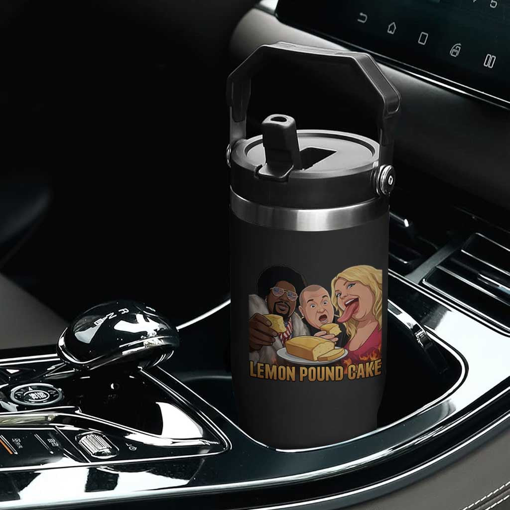 Funny Lemon Pound Cake Meme Flip Straw Tumbler Retro Edgy Music Humor Gift for Party Lovers TS02 Print Your Wear
