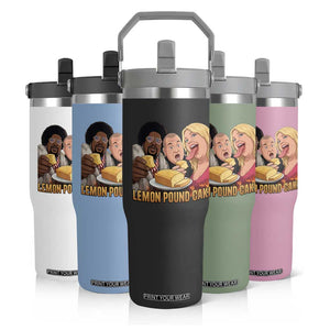 Funny Lemon Pound Cake Meme Flip Straw Tumbler Retro Edgy Music Humor Gift for Party Lovers TS02 Print Your Wear