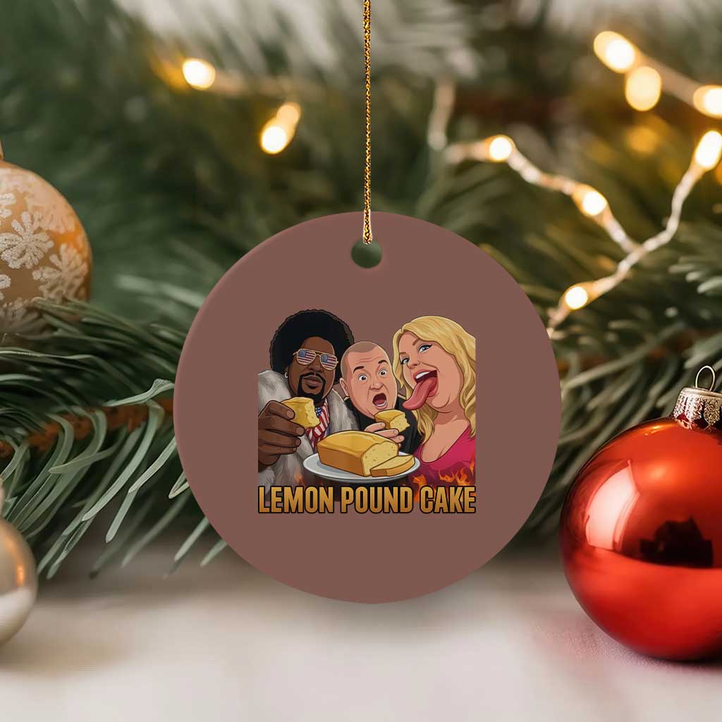 Funny Lemon Pound Cake Meme Ceramic Ornament Retro Edgy Music Humor Gift for Party Lovers TS02 1pc Mocha Print Your Wear