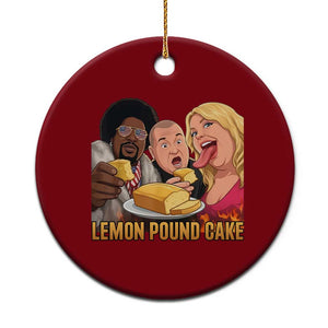 Funny Lemon Pound Cake Meme Ceramic Ornament Retro Edgy Music Humor Gift for Party Lovers TS02 1pc Red Print Your Wear