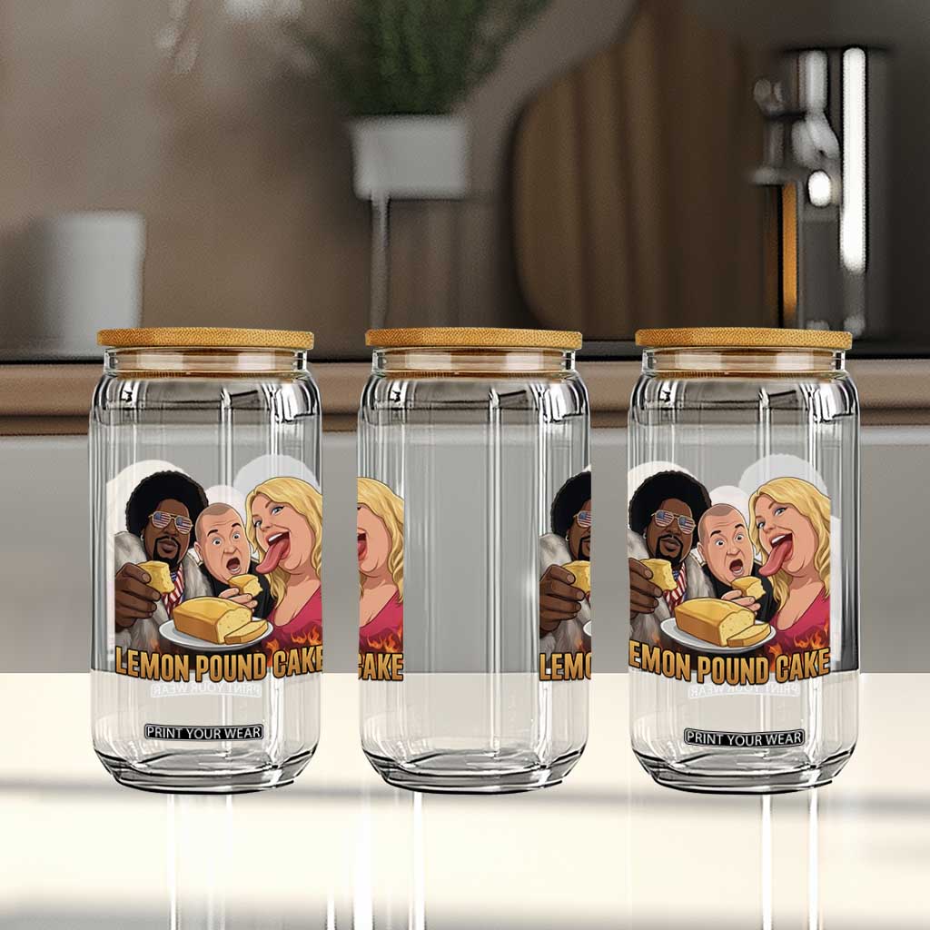 Funny Lemon Pound Cake Meme Glass Can Retro Edgy Music Humor Gift for Party Lovers TS02 Print Your Wear