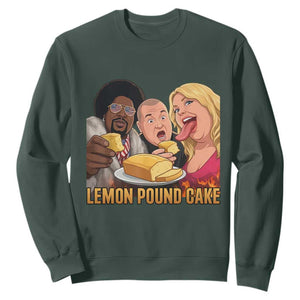 Funny Lemon Pound Cake Meme Sweatshirt Retro Edgy Music Humor Gift for Party Lovers TS02 Dark Forest Green Print Your Wear