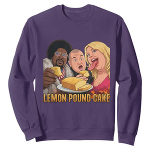 Funny Lemon Pound Cake Meme Sweatshirt Retro Edgy Music Humor Gift for Party Lovers TS02 Purple Print Your Wear