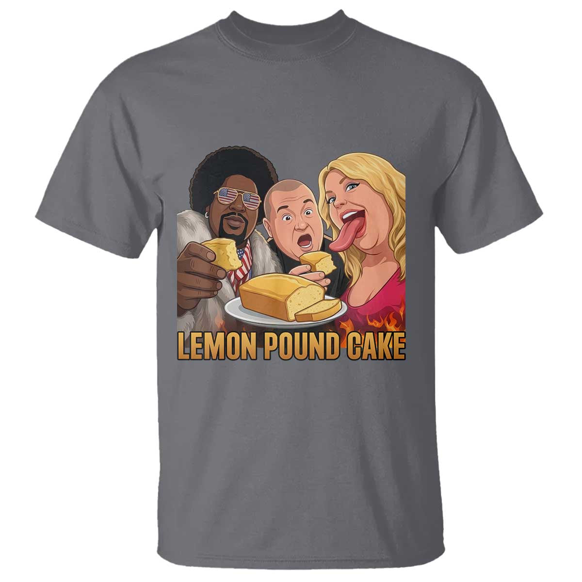 Funny Lemon Pound Cake Meme T Shirt Retro Edgy Music Humor Gift for Party Lovers TS02 Charcoal Print Your Wear