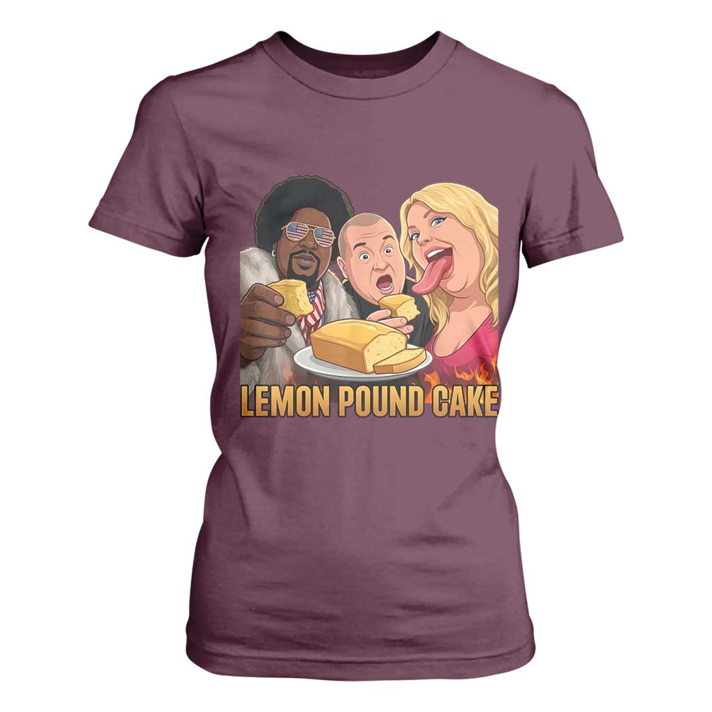Funny Lemon Pound Cake Meme T Shirt For Women Retro Edgy Music Humor Gift for Party Lovers TS02 Maroon Print Your Wear