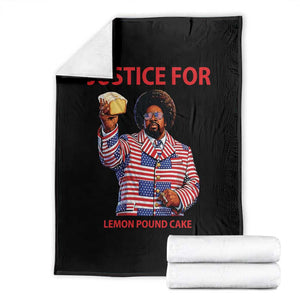 Justice for Lemon Pound Cake Throw Blanket Funny Viral Edgy Meme Courtroom Parody Rap Fans TS02 Black Print Your Wear