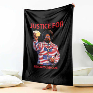 Justice for Lemon Pound Cake Throw Blanket Funny Viral Edgy Meme Courtroom Parody Rap Fans TS02 Print Your Wear