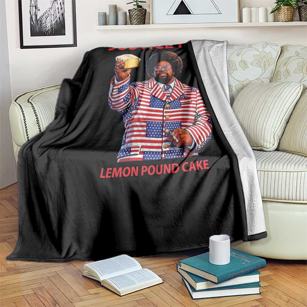 Justice for Lemon Pound Cake Throw Blanket Funny Viral Edgy Meme Courtroom Parody Rap Fans TS02 Print Your Wear
