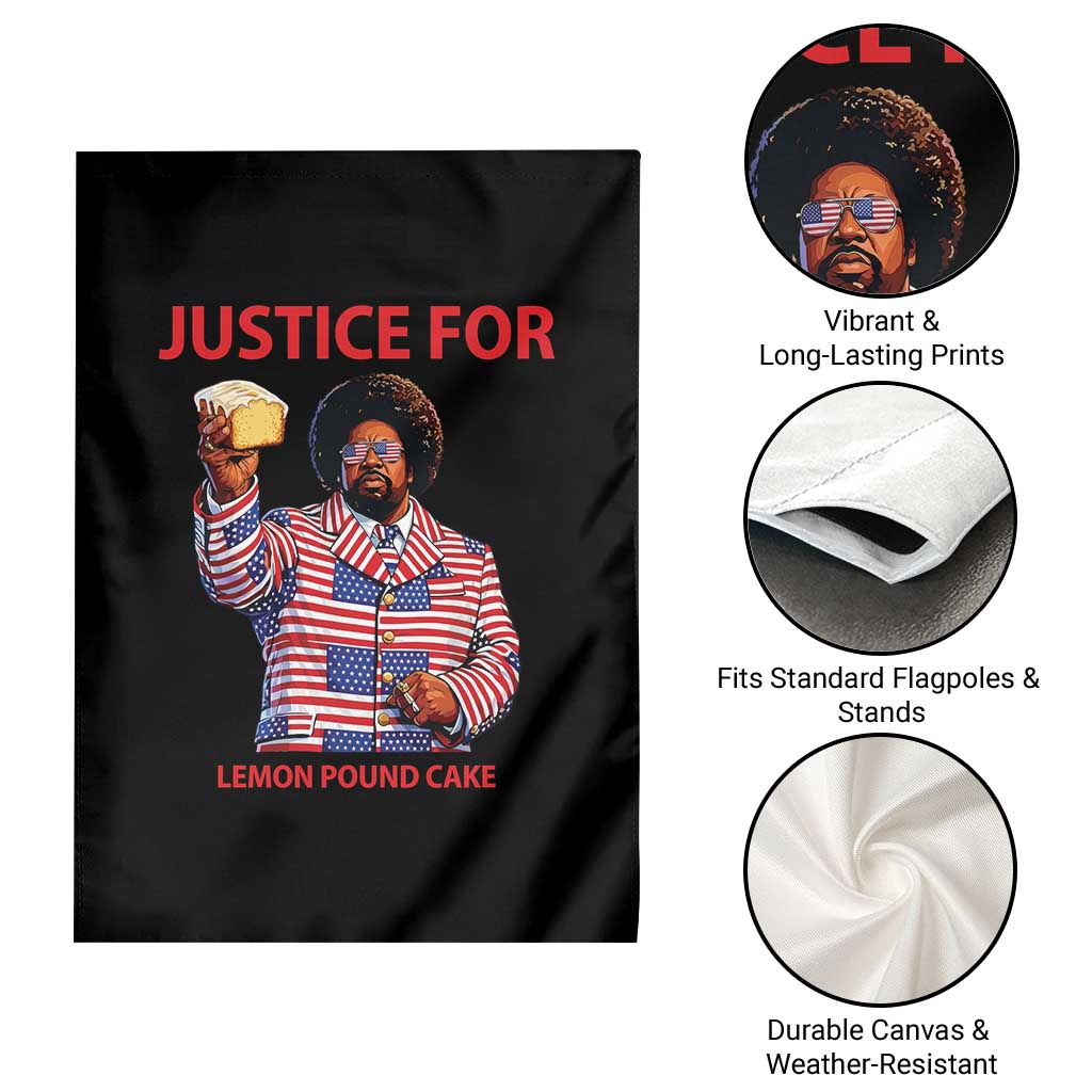 Justice for Lemon Pound Cake Garden Flag Funny Viral Edgy Meme Courtroom Parody Rap Fans TS02 Print Your Wear