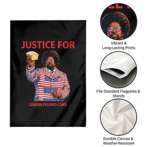 Justice for Lemon Pound Cake Garden Flag Funny Viral Edgy Meme Courtroom Parody Rap Fans TS02 Print Your Wear