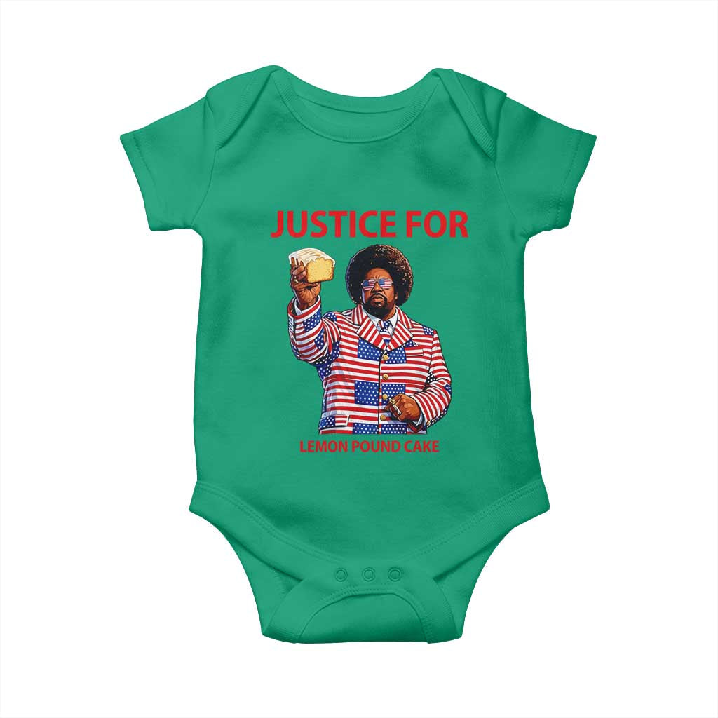 Justice for Lemon Pound Cake Baby Onesie Funny Viral Edgy Meme Courtroom Parody Rap Fans TS02 Irish Green Print Your Wear