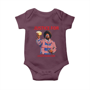Justice for Lemon Pound Cake Baby Onesie Funny Viral Edgy Meme Courtroom Parody Rap Fans TS02 Maroon Print Your Wear