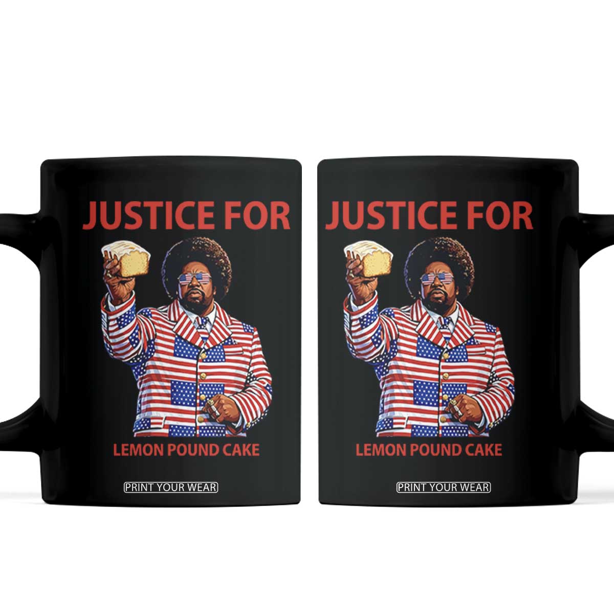 Justice for Lemon Pound Cake Coffee Mug Funny Viral Edgy Meme Courtroom Parody Rap Fans TS02 Black Print Your Wear