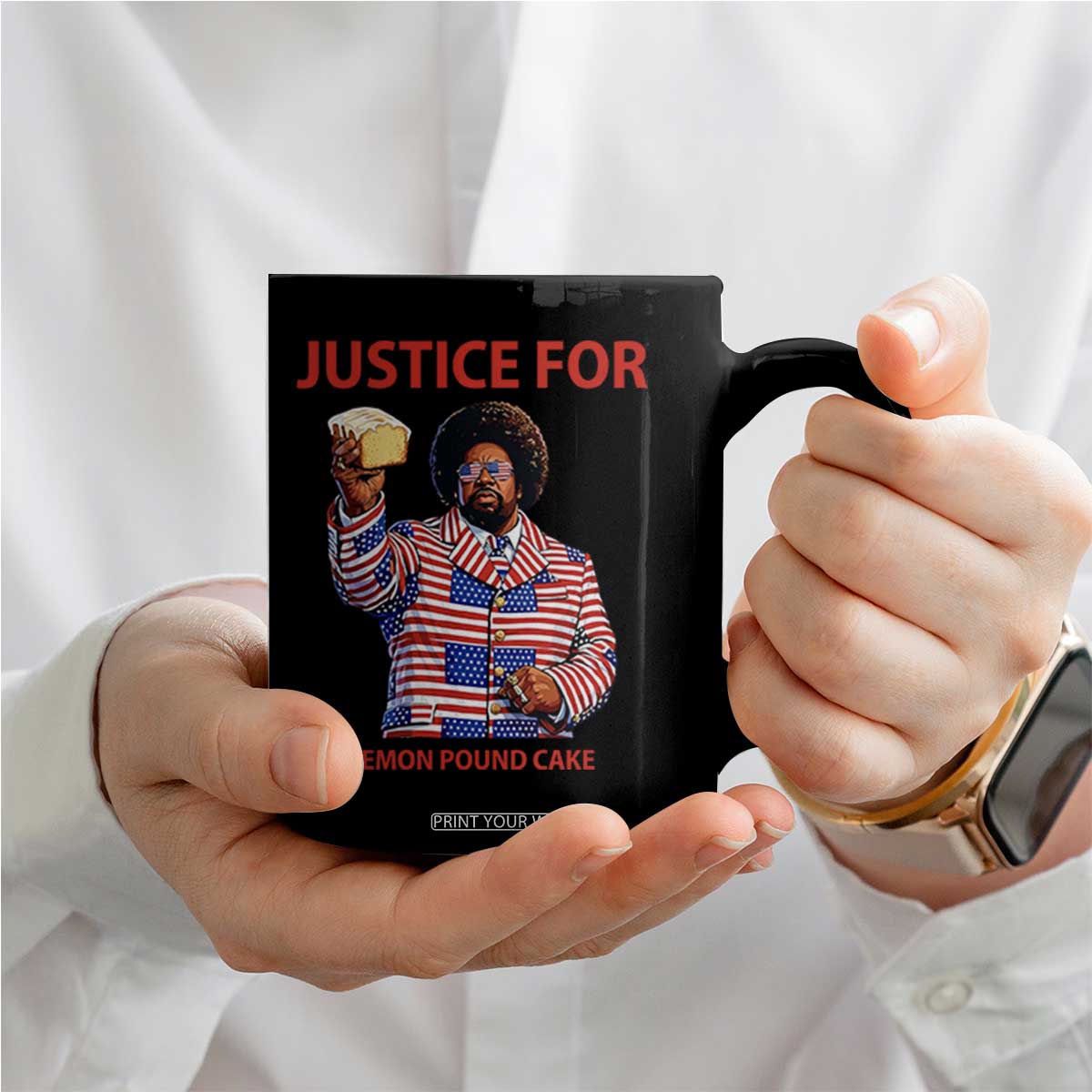 Justice for Lemon Pound Cake Coffee Mug Funny Viral Edgy Meme Courtroom Parody Rap Fans TS02 Print Your Wear