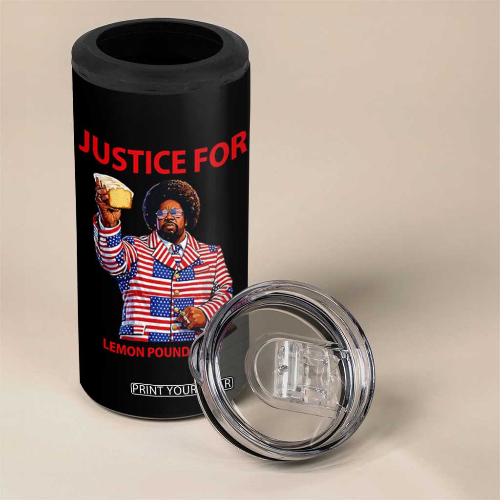 Justice for Lemon Pound Cake 4 in 1 Can Cooler Tumbler Funny Viral Edgy Meme Courtroom Parody Rap Fans TS02 Print Your Wear