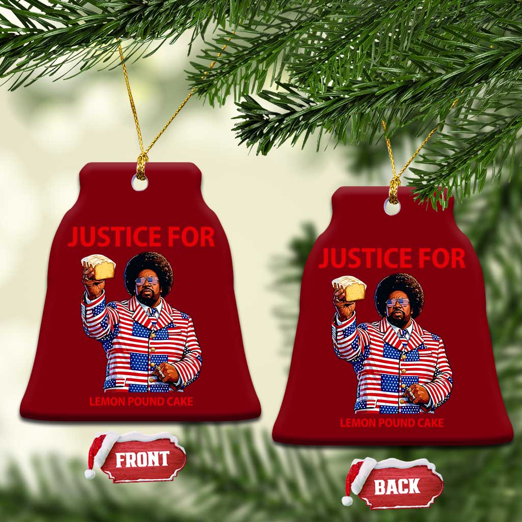 Justice for Lemon Pound Cake Ceramic Ornament Funny Viral Edgy Meme Courtroom Parody Rap Fans TS02 Print Your Wear