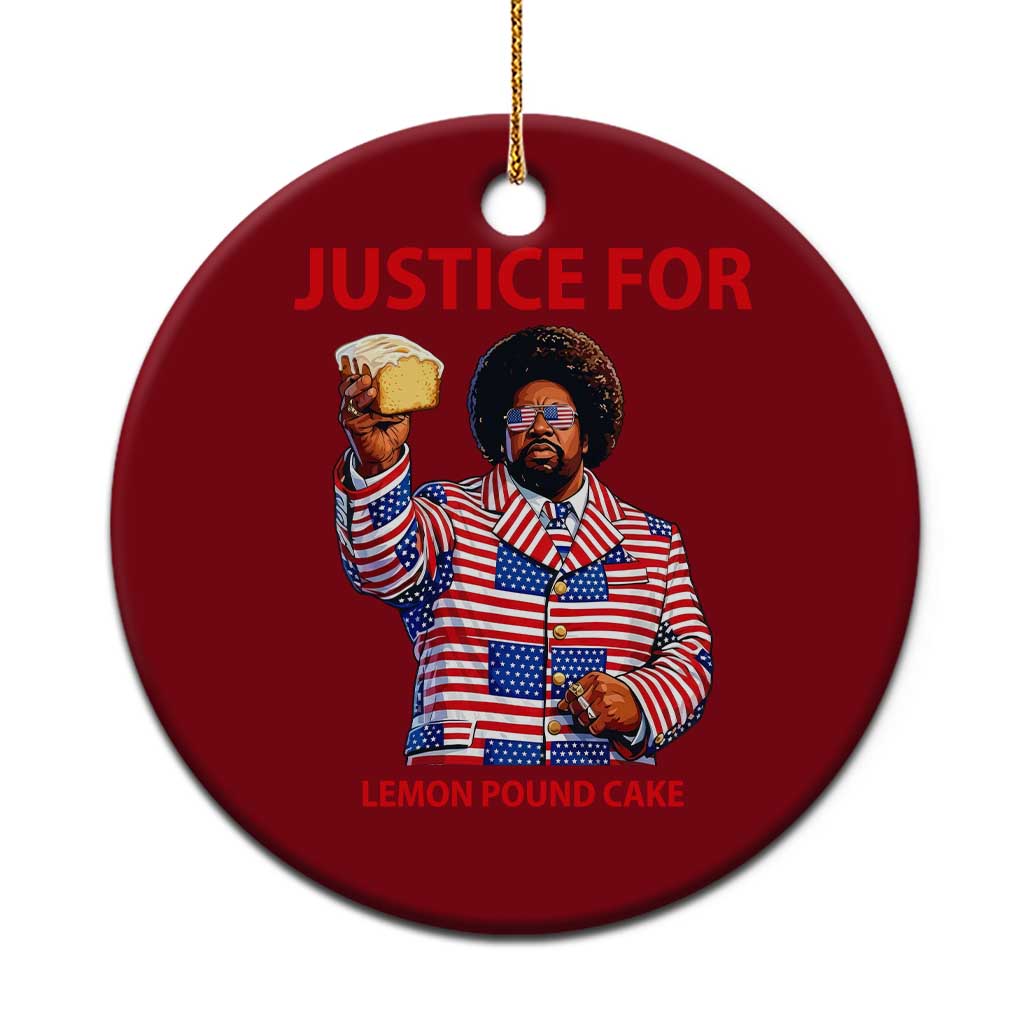 Justice for Lemon Pound Cake Ceramic Ornament Funny Viral Edgy Meme Courtroom Parody Rap Fans TS02 1pc Red Print Your Wear