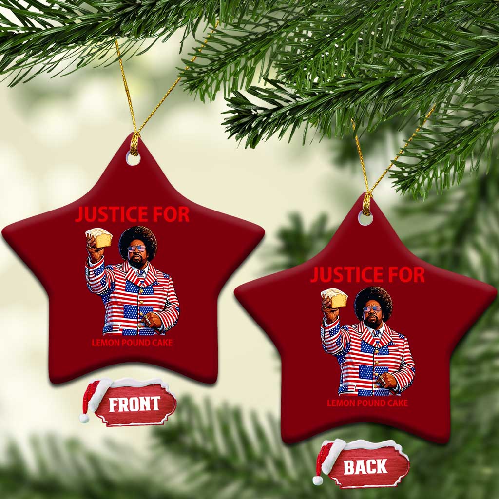 Justice for Lemon Pound Cake Ceramic Ornament Funny Viral Edgy Meme Courtroom Parody Rap Fans TS02 Print Your Wear