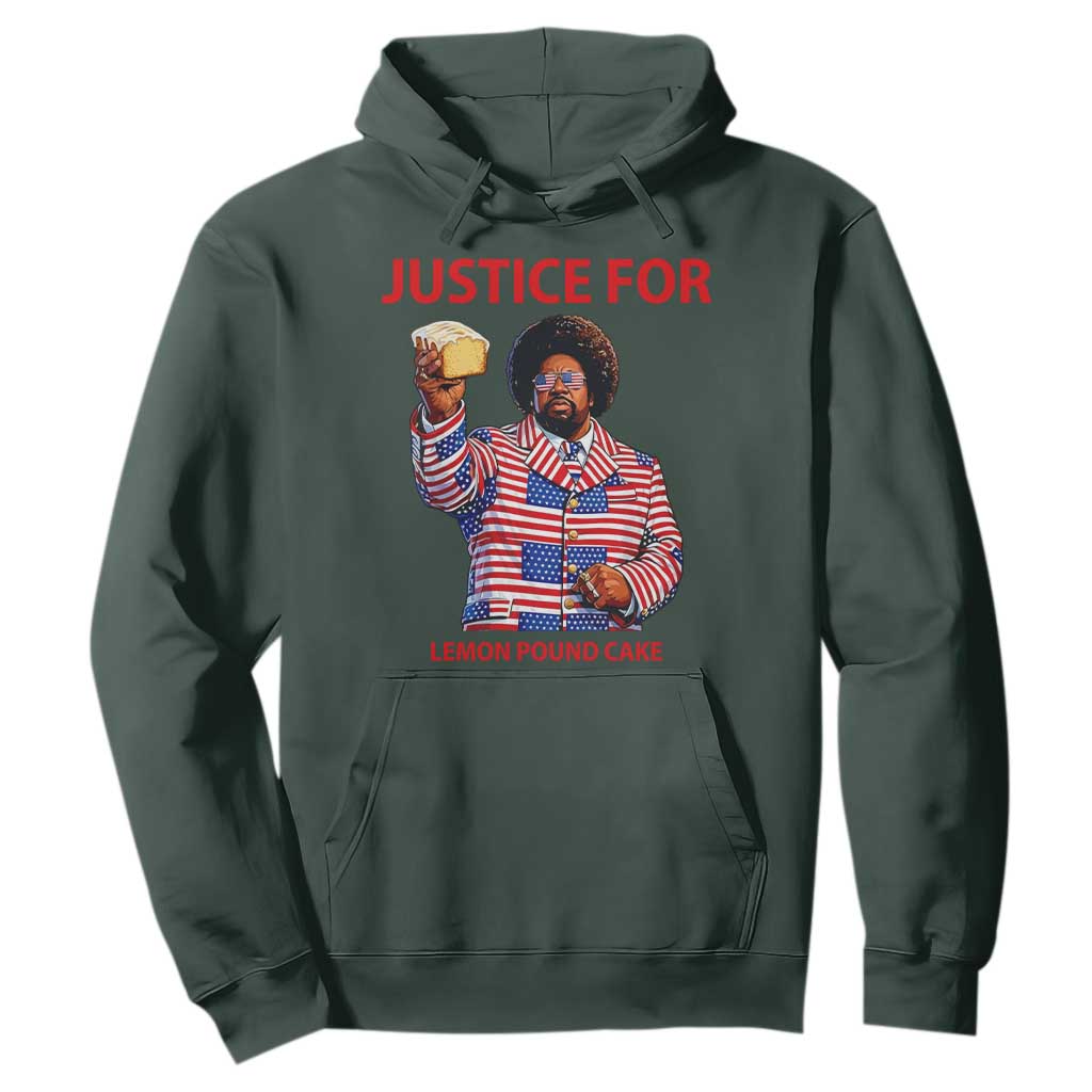 Justice for Lemon Pound Cake Hoodie Funny Viral Edgy Meme Courtroom Parody Rap Fans TS02 Dark Forest Green Print Your Wear