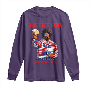 Justice for Lemon Pound Cake Long Sleeve Shirt Funny Viral Edgy Meme Courtroom Parody Rap Fans TS02 Purple Print Your Wear