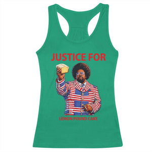 Justice for Lemon Pound Cake Racerback Tank Top - Funny Viral Edgy Meme Courtroom Parody Rap Fans TS02 Irish Green Print Your Wear