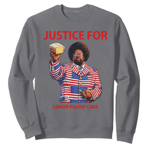 Justice for Lemon Pound Cake Sweatshirt Funny Viral Edgy Meme Courtroom Parody Rap Fans TS02 Charcoal Print Your Wear