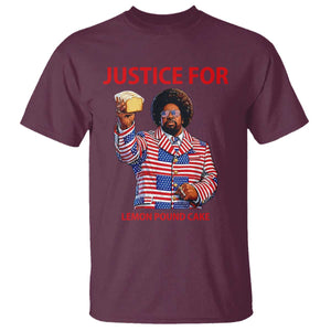Justice for Lemon Pound Cake T Shirt Funny Viral Edgy Meme Courtroom Parody Rap Fans TS02 Maroon Print Your Wear