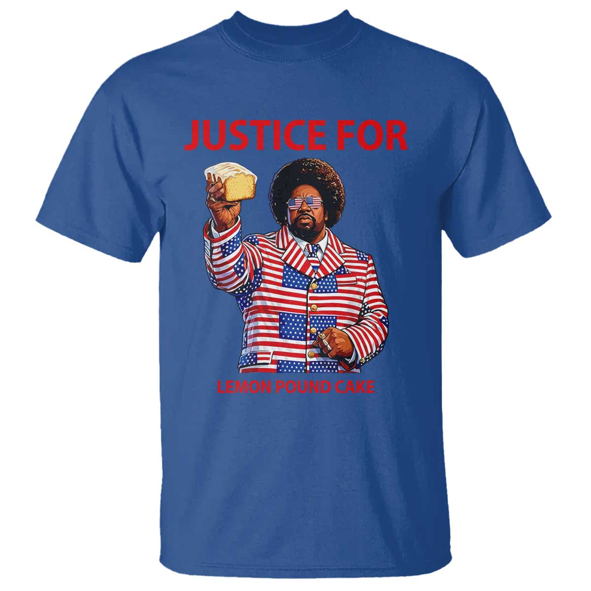 Justice for Lemon Pound Cake T Shirt Funny Viral Edgy Meme Courtroom Parody Rap Fans TS02 Royal Blue Print Your Wear