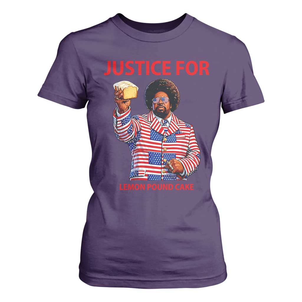 Justice for Lemon Pound Cake T Shirt For Women Funny Viral Edgy Meme Courtroom Parody Rap Fans TS02 Purple Print Your Wear