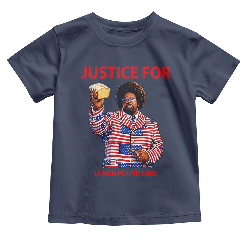 Justice for Lemon Pound Cake Toddler T Shirt Funny Viral Edgy Meme Courtroom Parody Rap Fans TS02 Navy Print Your Wear