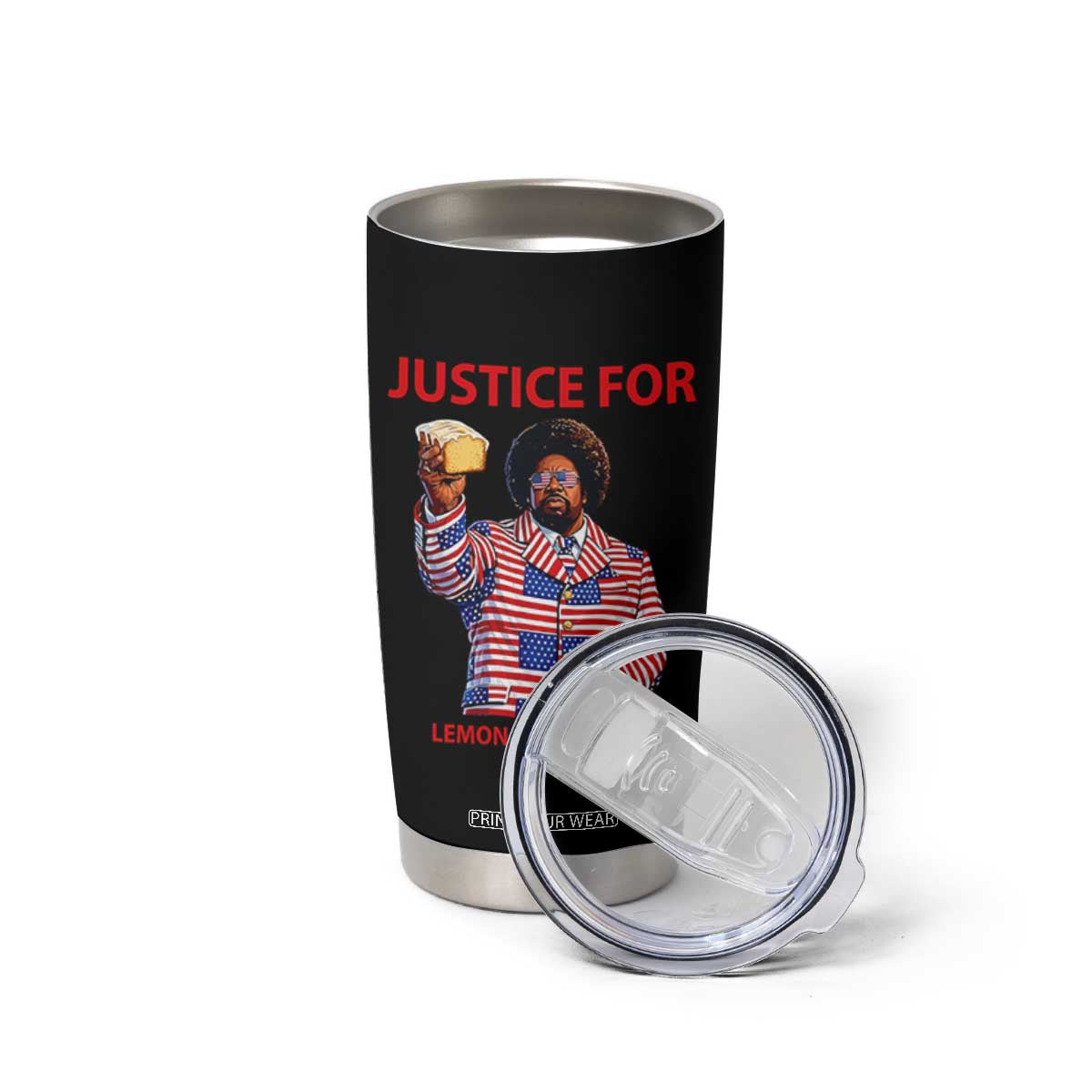 Justice for Lemon Pound Cake Tumbler Cup Funny Viral Edgy Meme Courtroom Parody Rap Fans TS02 Print Your Wear
