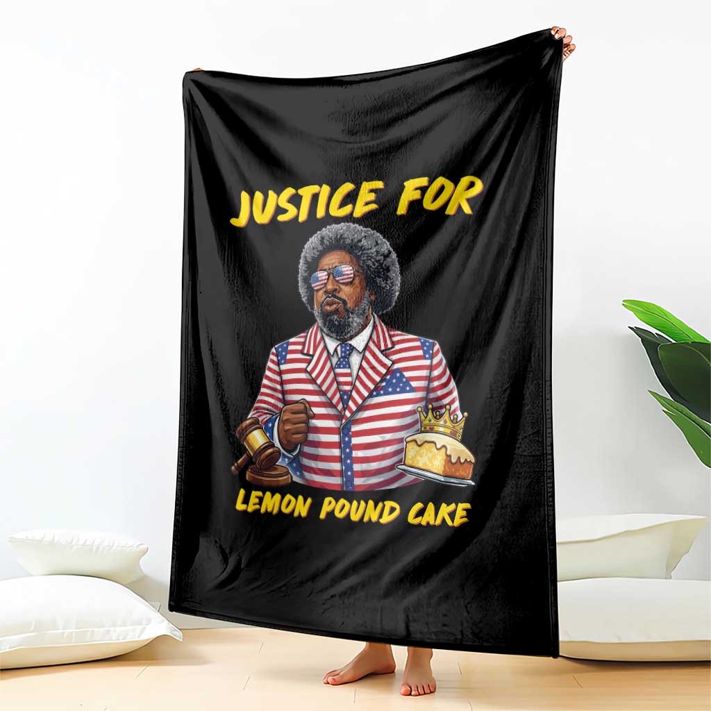 Justice for Lemon Pound Cake Funny Viral Meme Throw Blanket Edgy Hip Hop Humor Parody Gift for Rap Fans TS02 Print Your Wear